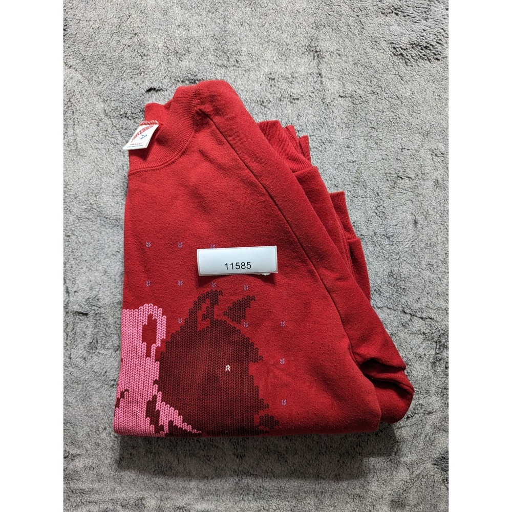 Vintage Jerzees Sweatshirt Women's Size Large Red Made In USA Scottish Terrier - Picture 9 of 9